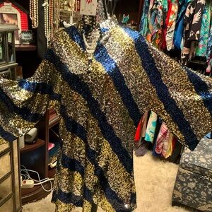 LaVie Style House NWT Never Worn Sequin Mini Caftan Dress Retail $850